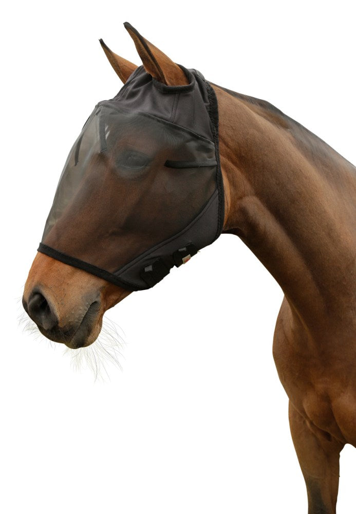 Maschera antimosche per cavallo con taglio per le orecchie